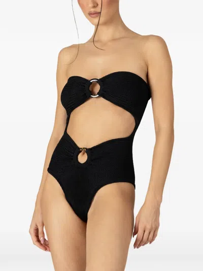 Paramidonna Rene Ring Cut-out Swimsuit In Black