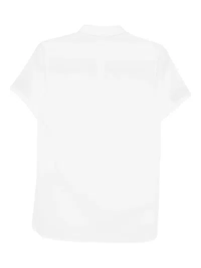 Y's Rounded-collar Cotton Shirt In White