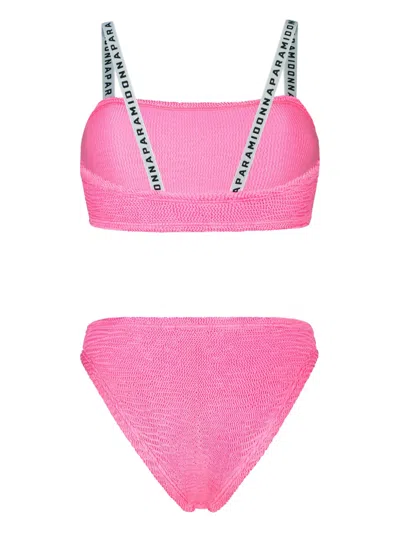 MERRY LOGO织带比基尼套装