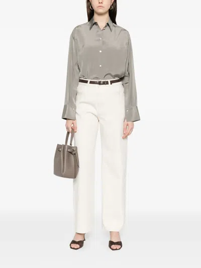 Rohe Striped Button-down Shirt In Gray