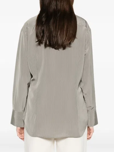 Rohe Striped Button-down Shirt In Gray
