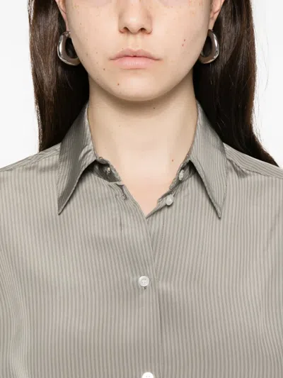 Rohe Striped Button-down Shirt In Gray