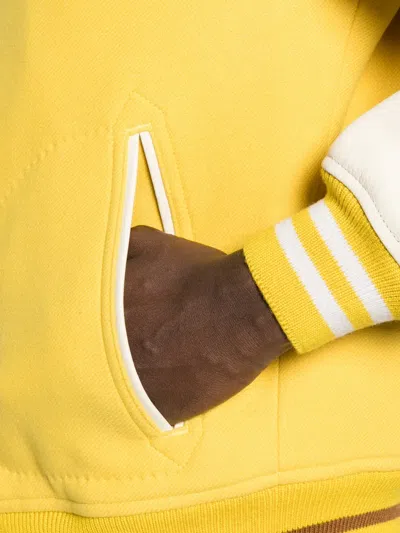 Tom Ford Striped-trim Buttoned Jacket In Yellow