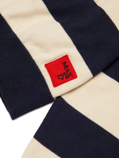 Max & Co Striped Logo Cardigan In Multi