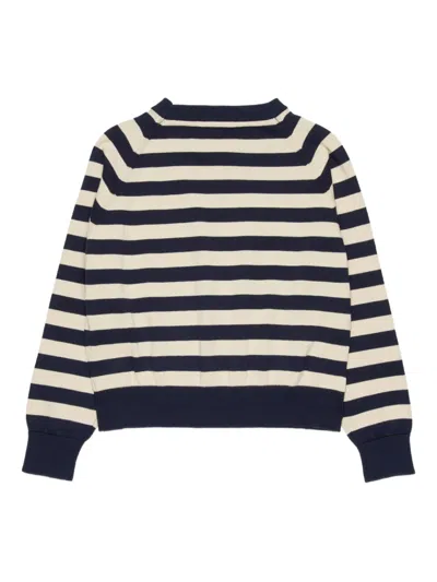 Max & Co Striped Logo Sweater In Multi