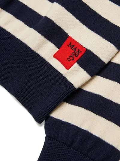 Max & Co Striped Logo Sweater In Multi