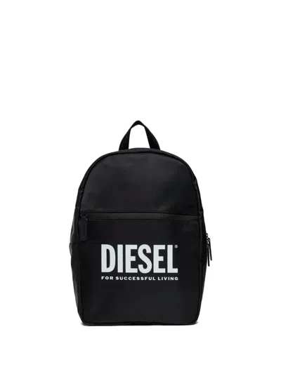 Diesel Wisty Logo-print Backpack In Black
