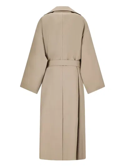 Di Stavnitser Belted Trench Coat In Neutral