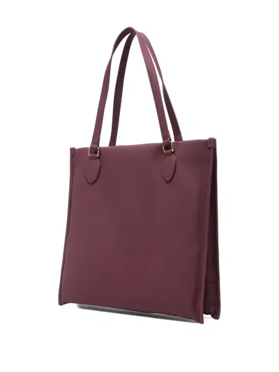 Love Moschino Logo Lettering Tote Bag In Burgundy