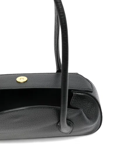 Yuzefi Mini Shoulder Bag Cylindrical Shape Leather In Black