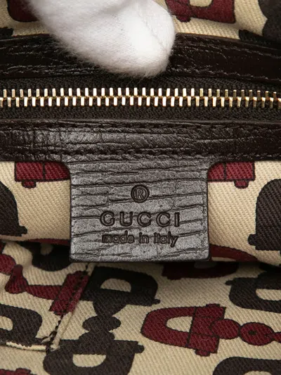 Pre-owned Gucci 2000-2015 Gg Canvas Jolicoeur Crossbody Bag In Brown