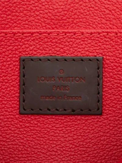 Pre-owned Louis Vuitton 2021-2025 Damier Ebene Cosmetic Pm Pouch In Brown