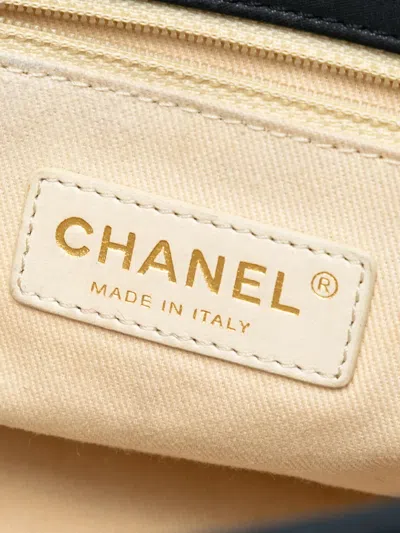 Pre-owned Chanel 2011 Large Quilted Iridescent Calfskin Chic Quilt Accordion Flap Shoulder Bag In Black