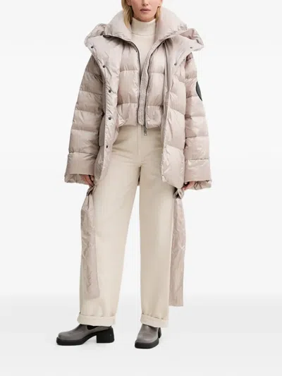 Mmc Studio Hooded Quilted Jacket In Neutral