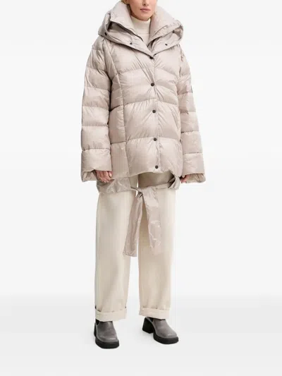 Mmc Studio Hooded Quilted Jacket In Neutral