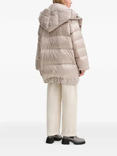 Mmc Studio Hooded Quilted Jacket In Neutral