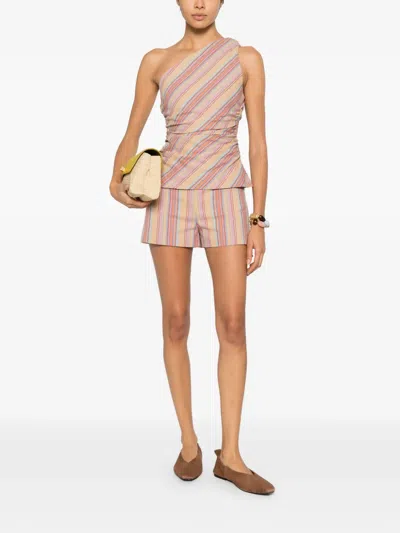 Faithfull The Brand Striped Pocket Shorts In Neutral