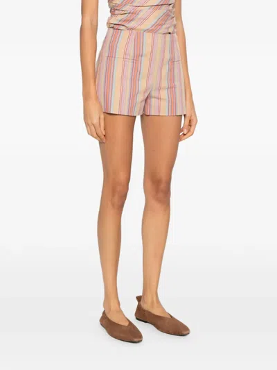 Faithfull The Brand Striped Pocket Shorts In Neutral