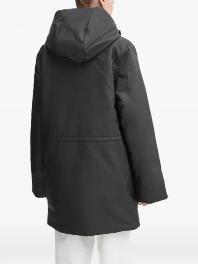 Rains Askim Hooded Coat In Black