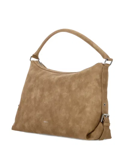 Stand Oil Mushy Zip Shoulder Bag In Brown