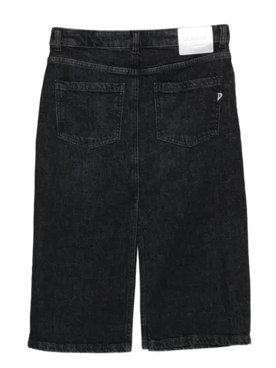 Dondup Denim Split Skirt In Multi