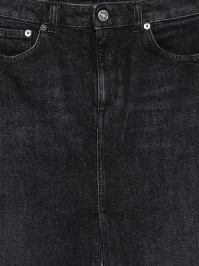 Dondup Denim Split Skirt In Multi