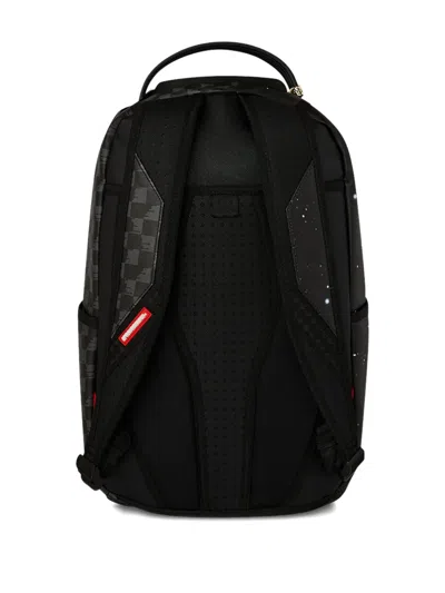 Sprayground Deep Space Drip Shark Checkerboard Backpack In Black