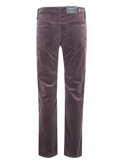 7 For All Mankind Calie Straight Leg Trousers Five Pocket In Purple
