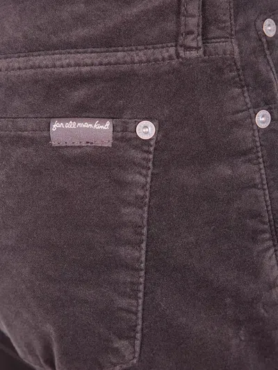 7 For All Mankind Calie Straight Leg Trousers Five Pocket In Purple