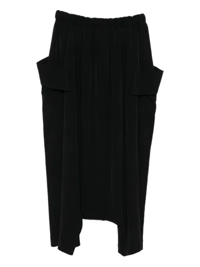 Yohji Yamamoto Pocket Tapered Trousers In Black