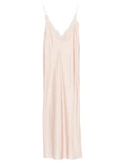 Rohe Lace-detail Midi Dress In Pink