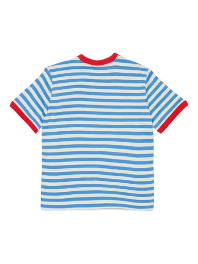 Max & Co Striped Logo T-shirt In Multi