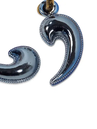 Etro Metallic Paisley Earrings In Blue