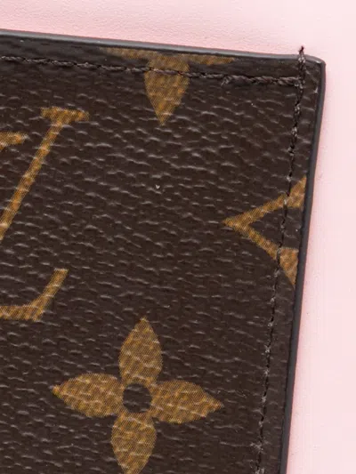 Pre-owned Louis Vuitton 2021-2025 Monogram Flore Wallet On Chain Crossbody Bag In Brown