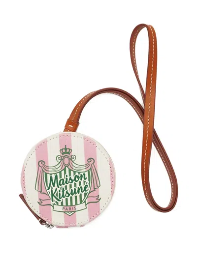 Maison Kitsuné Striped Logo Wallet In Multi