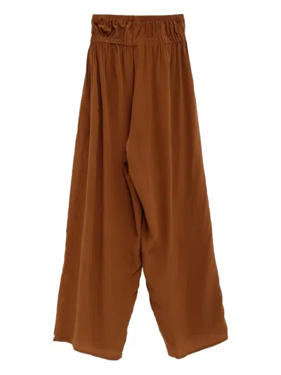 Baserange Tin Elasticated Trousers In Brown
