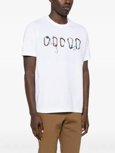 Ps By Paul Smith Ps Paul Smith Carabiner Organic Cotton T-shirt In White