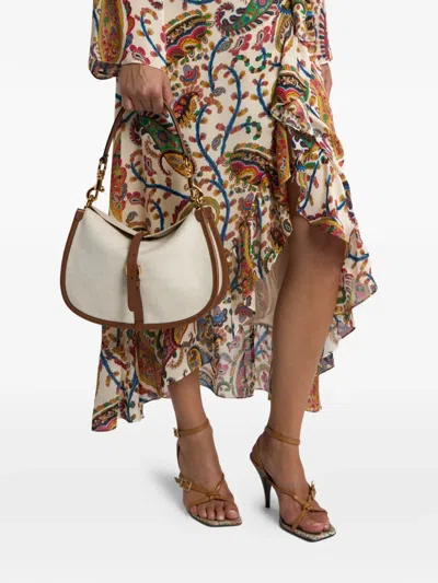 Etro Medium Pony Shoulder Bag In Neutral