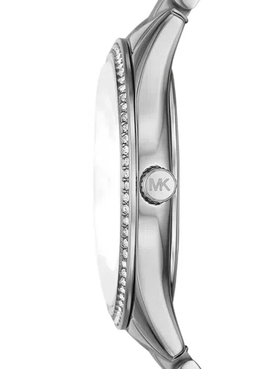 Michael Kors Lauryn 33mm Watch Set In Silver