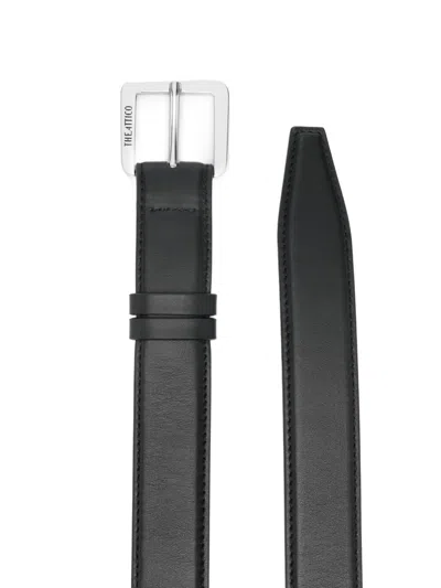 Attico Adjustable Belt Smooth Finish Design In Black