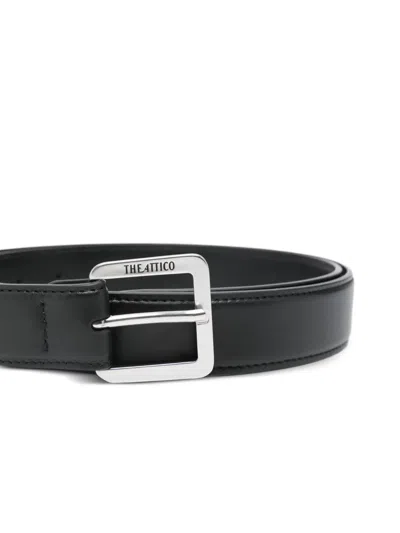 Attico Adjustable Belt Smooth Finish Design In Black
