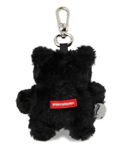 Sprayground Cray Dollar-sign Bear Keyring In Black