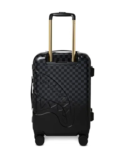 Sprayground Spritz Checkerboard Shark Trolley Bag In Black