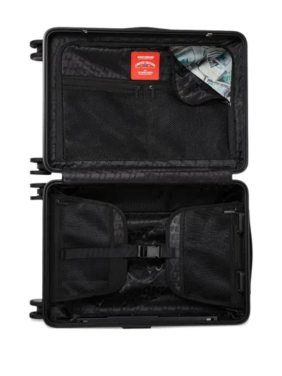 Sprayground Spritz Checkerboard Shark Trolley Bag In Black