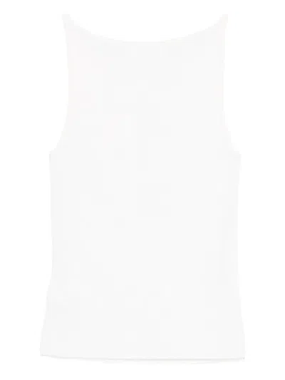 Lisa Yang 리네트 민소매 탑 In White