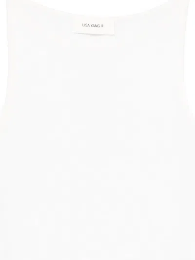 Lisa Yang 리네트 민소매 탑 In White