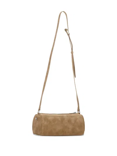 Stand Oil Chunky Zip Shoulder Bag In Neutral