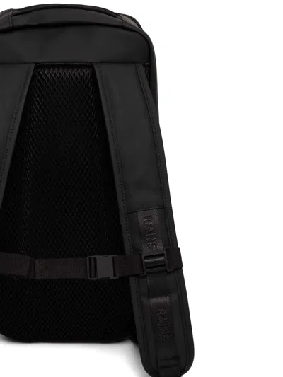 Rains Trail Rucksack Zip-up Backpack In Black