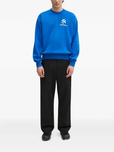 Aries Logo Sweatshirt In Blue