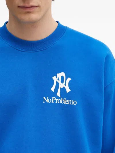 Aries Logo Sweatshirt In Blue